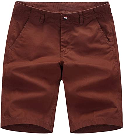 Voncheer Mens Flat Front Classic Fit Summer Casual Work Shorts with 4 Pockets