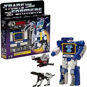 Transformers Decepticon Communicator Soundwave Action Figure, 40th Anniversary Edition Soundwave, Laserbeak, & Ravage Kids Toy Action Figure for Boys and Girls