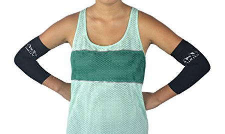 SIMIEN Compression Elbow Sleeve (2-Count) - Reduces Inflammation & Pain - Tennis Elbow, Golfer's Elbow, Elbow Tendonitis - Forearm & Elbow Brace Support - 88% Copper - E-Book