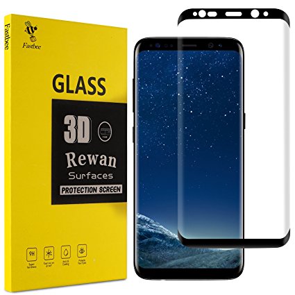Galaxy S8 Plus Screen Protector, (Case Friendly), Fastbee Ultra Clear with Anti-Scratch 3D Touch Full Coverage Tempered Glass Screen Protector for Samsung Galaxy S8 Plus