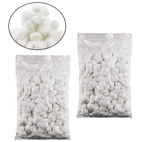 Heatoe 2 Packs Medium Cotton-Balls (1000 Count),Vacuum packing，Non aseptic Cotton-Balls，Aid Kit Guide，Cotton Balls For Cleaning And Care Purposes.