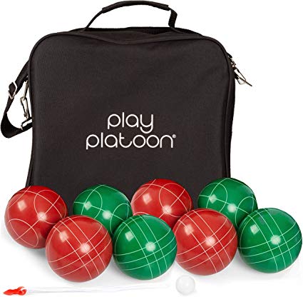Bocce Ball Set Game with Case - 4 to 8 Player Bocce Balls Set - 90 or 100mm Balls