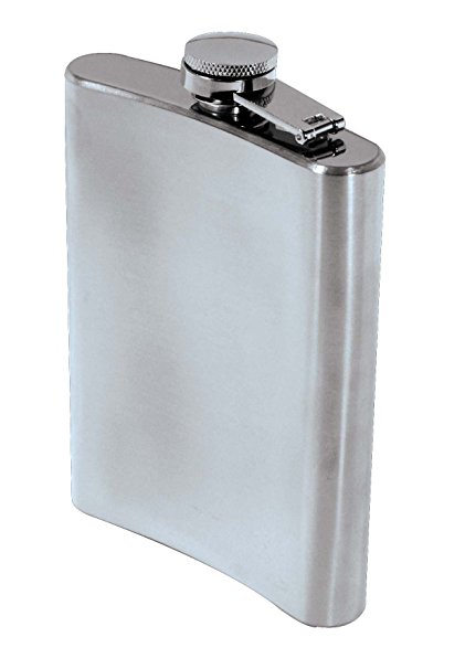 SE HQ8 Stainless Steel Hip Flask, 8 Ounces