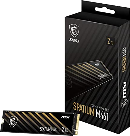 MSI SPATIUM M461 PCIe 4.0 NVMe M.2 2TB Internal SSD PCIe Gen4 NVMe (SPATIUM M461 PCIe 4.0 NVMe M.2 2TB)