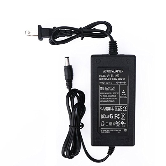 12V 5A Power Adapter AC 100-220V to DC 60W Power Supply US Plug Switching PC Power Cord for LCD Monitor LED Strip Light DVR NVR Security Cameras System CCTV Accessories