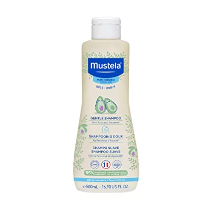 Mustela Baby Gentle Shampoo with Natural Avocado - Hair Care for Kids of all Ages & Hair Types - Tear-Free & Biodegradable Formula - Various Sizes - 1 or 2-Pack