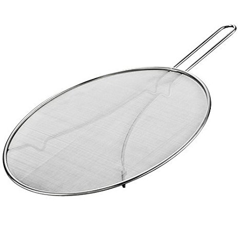 Tramontina Pro Line Commercial Grade Stainless Steel 13" Splatter Screen with Resting Feet Fits 8, 10 & 12" Frying Saute Pans