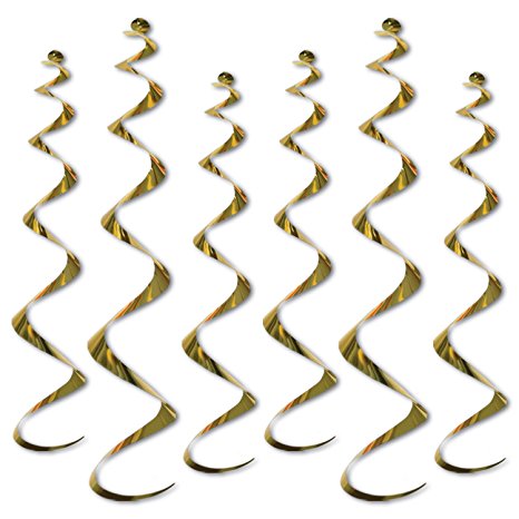 Twirly Whirlys (gold)    (6/Pkg)