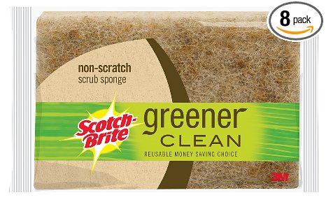 Scotch-Brite Greener Clean Non-Scratch Scrub Sponge, 3-Count (Pack of 8)