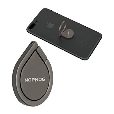 NOPNOG Finger Ring Stand Cell Phone Holder Grip Drop Shape 360° Adjustable for iPhone X/ 8/ 8plus/7 Samsung Galaxy S7/S8 Moto Lg Google Pixel Xl/ Nexus 6/ 6p Htc Smartphone (Black)