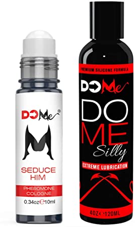 Seduce Him Pheromone Cologne for Women to Attract Men Bundle with Premium Silicone Personal Lubricant Do Me Silly