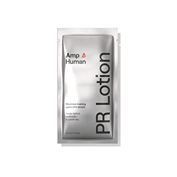 Amp Human PR Lotion, Performance & Recovery Bicarb Sports Lotion, 5 On-The-go Packets (20g Each)