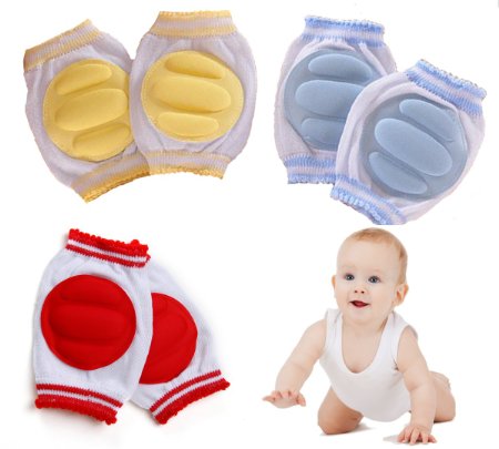 Fly-love® 5pairs Breathable Adjustable Elastic Infant Toddler Baby Kneepads Knee Elbow Pads Crawling Safety Protector