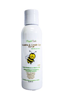 Cradle Cap Treatment Scrub Removes Flakes and Scales with Gentle Natural Formula for Babies Kids and Adults with Sensitive Skin or Eczema