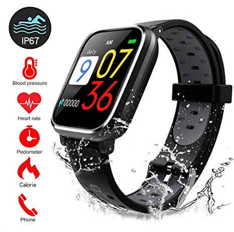 SYCYKA Fitness Tracker Smart Watch Bluetooth for Android iOS Heart Rate Blood Pressure Monitor Swimming Sports Activity Tracker Watch