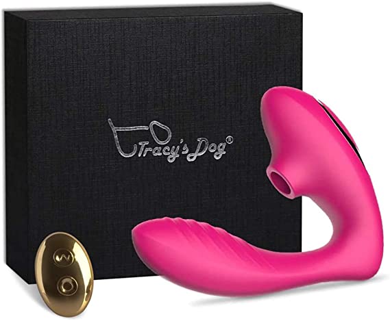 Tracy's Dog Pro 2 Clitoral Sucking Vibrator, G Spot Dildo Clit Stimulator with 10 Suction&Vibration Patterns, Orgasm Sex Toys for Women, Rose Red, OG II