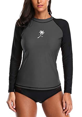 belamo Women's Rashguard Swimwear Long Sleeve Sun Protection Shirt UPF 50