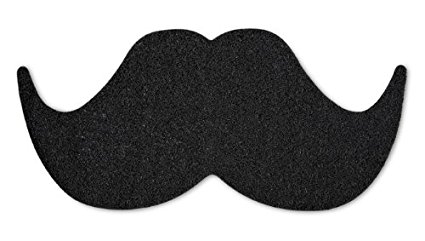 Mustard Novelty Door Mat - Black Mat The Moustache