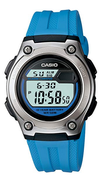 Casio Women's W211-2BV Digital Blue Resin Strap Watch