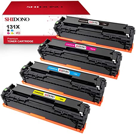 Shidono Remanufactured Toner Cartridge Replacement for HP 131X CF210X 131A CF210A CF211A CF212A CF213A for Laserjet Pro 200 Color MFP M251nw M251n M251 MFP M276nw M276n Printer (4 Pack)