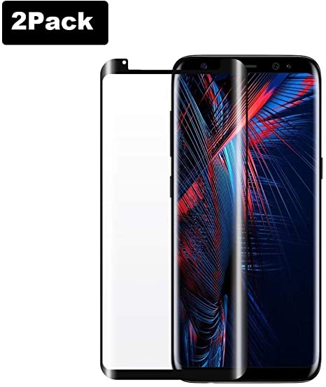 [2-Pack] Galaxy S8 Screen Protector, 9H Hardness, Oil-Proof Coating, Sensitive Touch, Clear Visual Experience, Three-Dimensional Bending Edge Tempering, Ultra-Thin Protector