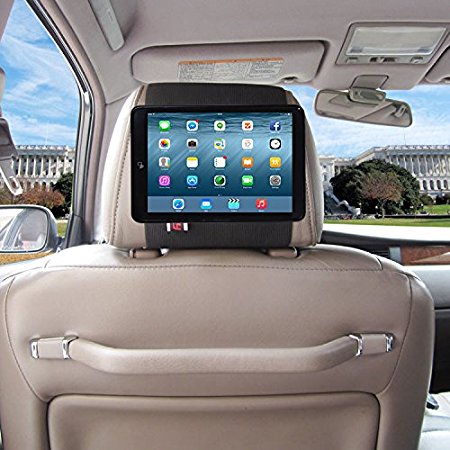 TFY Car Headrest Mount Holder for iPad Mini & iPad Mini 2, Fast-Attach Fast-Release Edition, Black