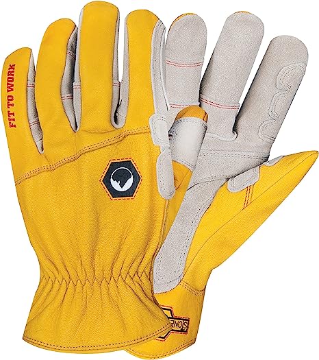 StoneBreaker Gloves Rancher Large Work Glove, Large, Yellow