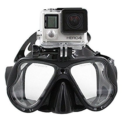 TELESIN Dive Scuba Diving Mask w/ Mount Compatible with GoPro Hero3, 3  and 4/4 Session, Swimming Mask for Snorkel / Snorkeling Go-pro