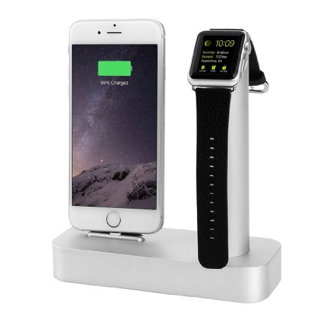 Kinbashi® Charging Station for Apple iPhone and Watch (iPhone Cable Included)