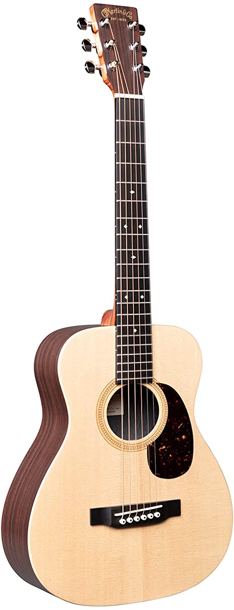 Little Martin LX1RE Acoustic-Electric Guitar with Gig Bag, Sitka Spruce and Rosewood Pattern HPL Construction, Modified 0-14 Fret, Modified Low Oval Neck Shape