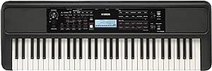 Yamaha PSR-E383 61 Touch Sensitive Keys Portable Keyboard for Beginners with Music Rest, Power Adapter