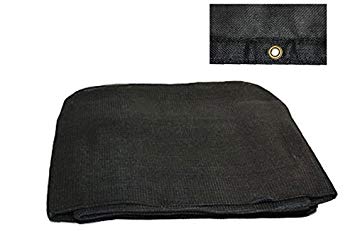 6' x 8' Black 70% Shade Mesh Tarps with Grommets ROLL-OFF