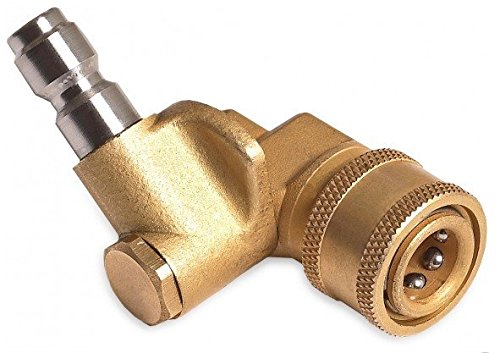 Quick Connecting Pivoting Coupler for Pressure Washers Nozzles cleaning High-Pressure to Get Hard to Reach Areas 4000PSI 1/4" plug made of stainless steel and brass