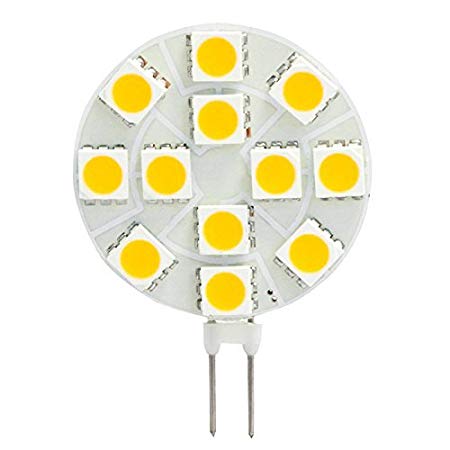 HERO-LED  SG4-12T-WW Side Pin G4 LED Disc Halogen Replacement Bulb, 2.4W, 20-25W Equal, Warm White 3000K, 20-Pack(Not Dimmable)