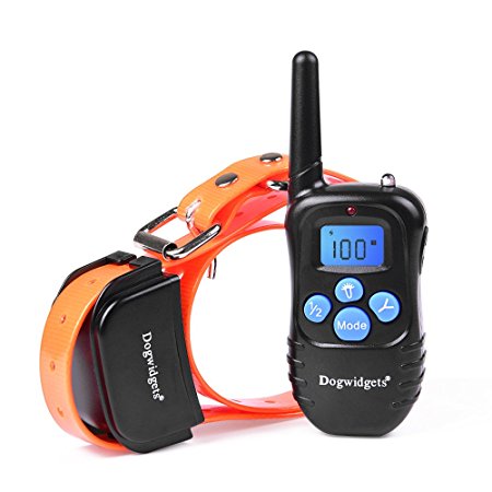 Dogwidgets DW-17 Dog Training Collar With Remote 100 Levels Of Shock Vibration Warning Sound Beep Rechargeable 330 Yards Pet Trainer