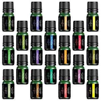 Anjou Essential Oils Set, 18Pcs 5mL Aromatherapy Oils Set, 2019 New Version Formula, Includes Lavender, Sweet Orange, Tea Tree, Eucalyptus, Lemongrass