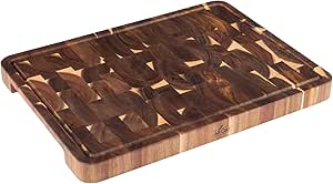 All-Clad Kitchen Essentials Acacia Cutting Board w/Juice Groove 19x14 Inches, 1" Thick, Chopping Board for Meat, Cheese, Vegetables, Fruit, Serving Board for Kitchen & Dining Room, Charcuterie, Brown