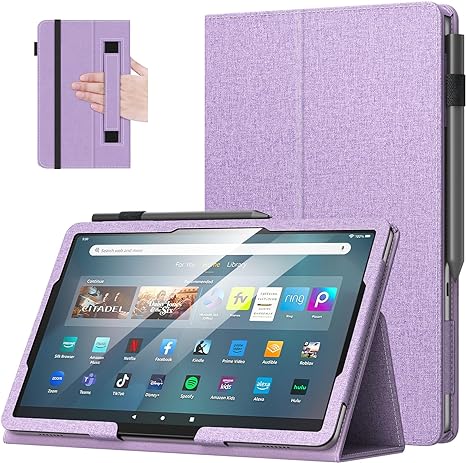 MoKo for Amazon Kindle Fire Max 11 Case (13th Generation, 2023 Release) 11" - Slim Folding Stand Cover Case for Fire 11 Tablet with Auto Wake/Sleep, Taro Purple