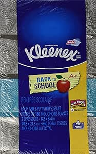 Kleenex Facial Tissue - 160 2-ply Box, 4 Pack (Designs & Colors Will Vary)