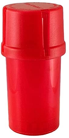 MedTainer Storage Container w/ Built-In Grinder - Red