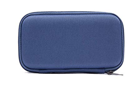 Premium 16 slots EVA Hardly Shell Essential Oil Carrying Case Or Nail Polish Case Travel Holds -Size 2ML 3ML Multiple Colors With Strong Zipper Perfect Fits For Purse Makeup (Blue)