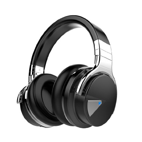 Cowin E-7 Wireless Bluetooth Over-ear Stereo Headphones with Microphone and Volume Control - Black