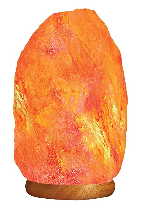 Himalayan Natural Crystal Salt Lamp with Bulb and Cord - By Yogavni™ (~ 7 Inch with Dimmer)