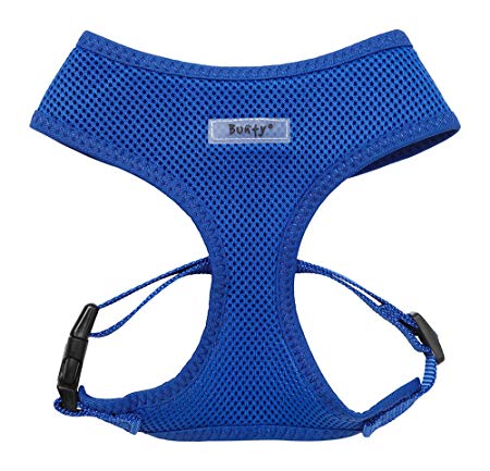 Bunty Soft Comfortable Mesh Breathable Fabric Dog Puppy Pet Adjustable Harness (Medium, Blue)