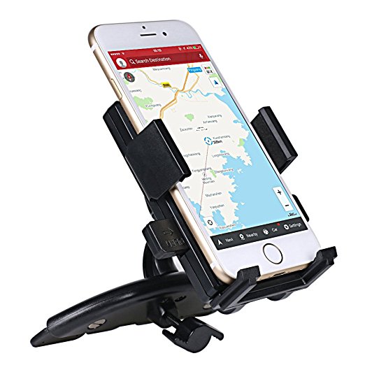 Car Mount,Gright® Universal Multi-support Phone Car Mount Holder 360°Swivel CD Slot for Iphone 6S/6/5S/5C/5,6/6SPlus,Samsung Galaxy S7/S6/Edge/S5,NOTE6/5/4,Nexus,LG,HTC,Sony,Other Smartphones&GPS