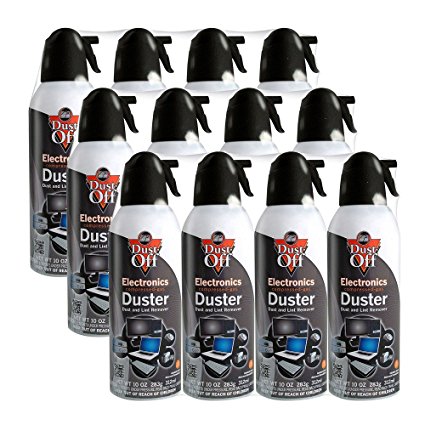 Dust-Off Disposable Compressed Gas Duster, 10 oz Cans - 12 Packs