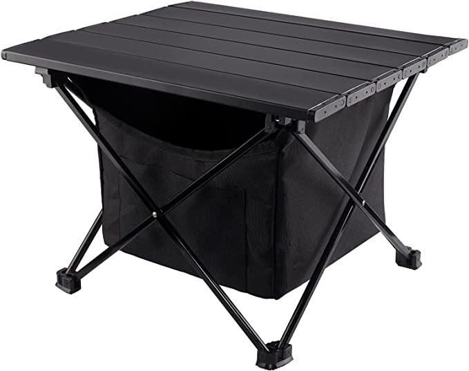 BlueZOO Portable Camping Table with Carrying Bag, Lightweight Aluminum Foldable Tabletop for Outdoor Camp, Cooking, Picnic, BBQ. Small