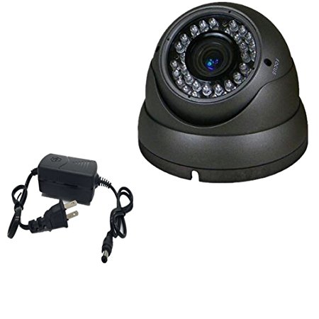 KLAREN HQ 1000TVL CCTV Surveillance Camera Night Vision 36 Infrared LEDs 1/3" Sony CCD 2.0 Mega Varifocal Zoom Black (with US Plug Installation Package)