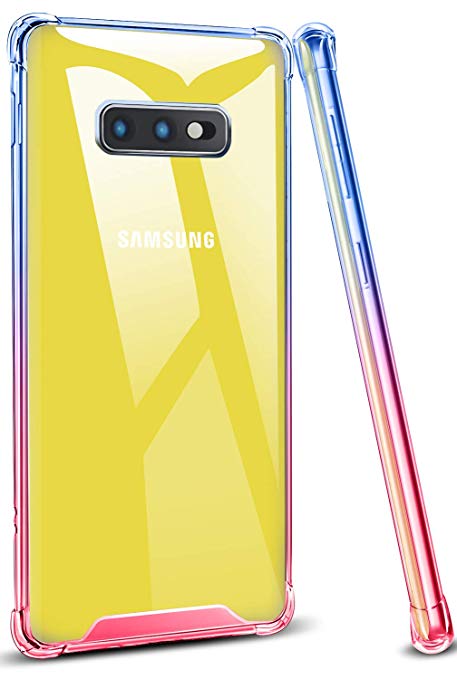 Samsung Galaxy S10e S10 Lite Case, Acalantha Designed Colorful Soft Edge Bumper Clear Light Case for Samsung Galaxy S10E Girly Shock Absorption Protective Case Cover for Galaxy S10E Pink Blue