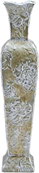 Elements Gold Floral Decorative Metal Vase, 24-Inch, Assorted